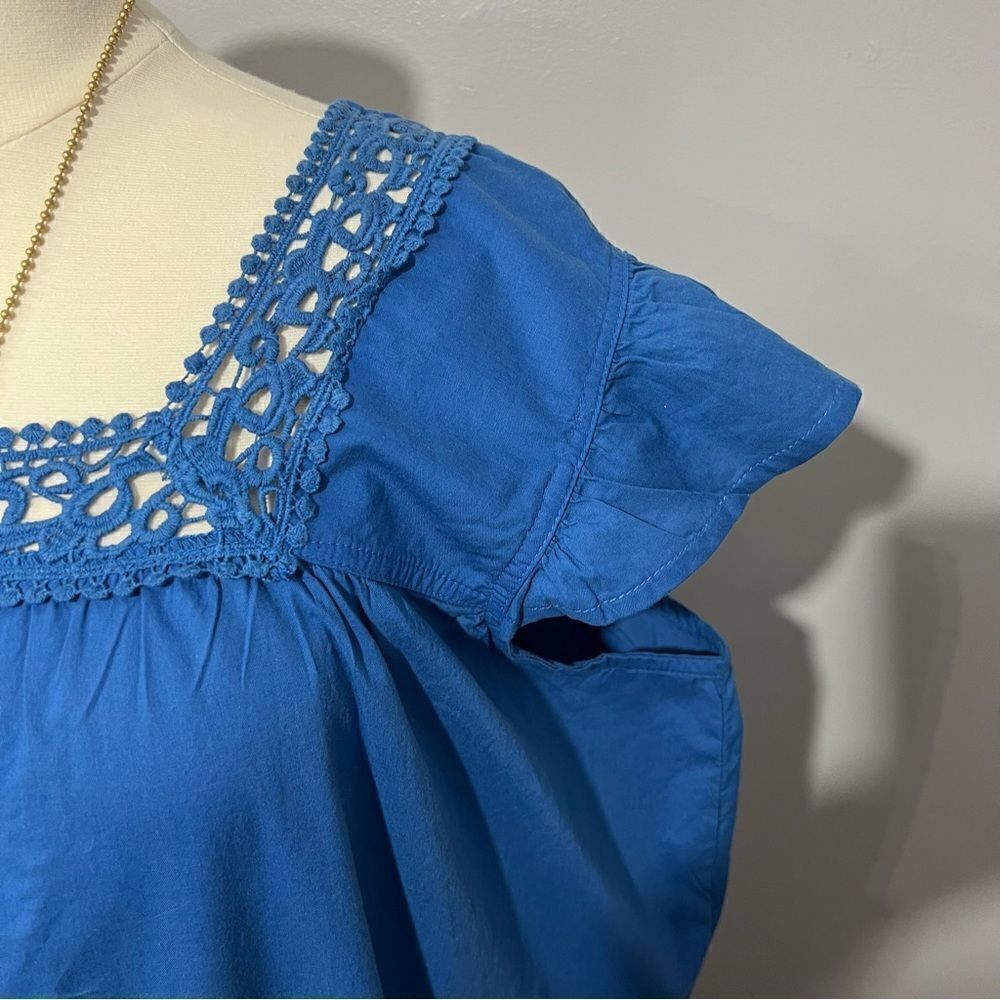 Dreams Co. Royal Blue Ruffle Sleeve House Dress/Nightie/Sun Dress -- 5X - Picture 5 of 11